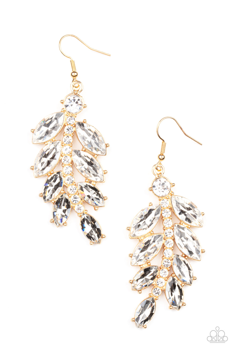 Paparazzi Accessories - Ice Garden Gala - Gold earrings