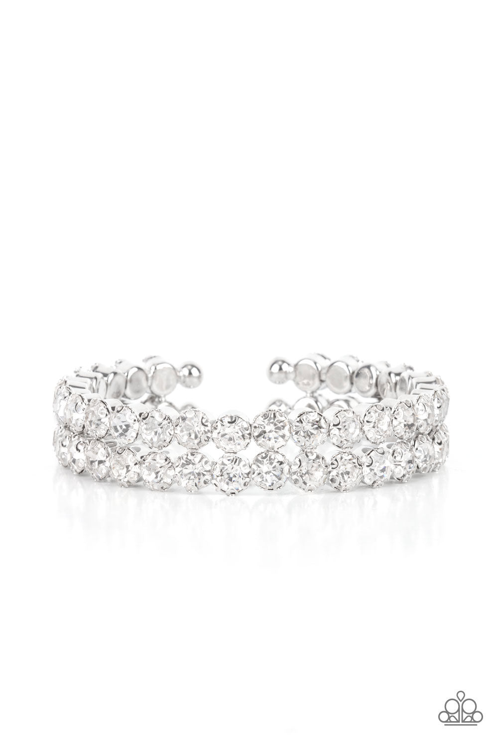 Paparazzi Accessories - Megawatt Majesty - White bracelet