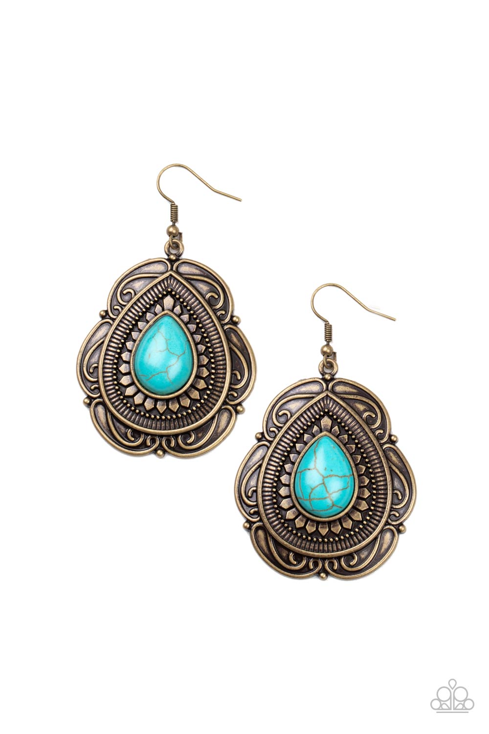 Paparazzi Accessories - Southwestern Soul - Brass earrings