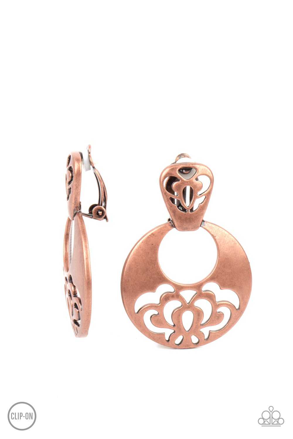 Paparazzi Accessories - Industrial Eden - Copper earrings