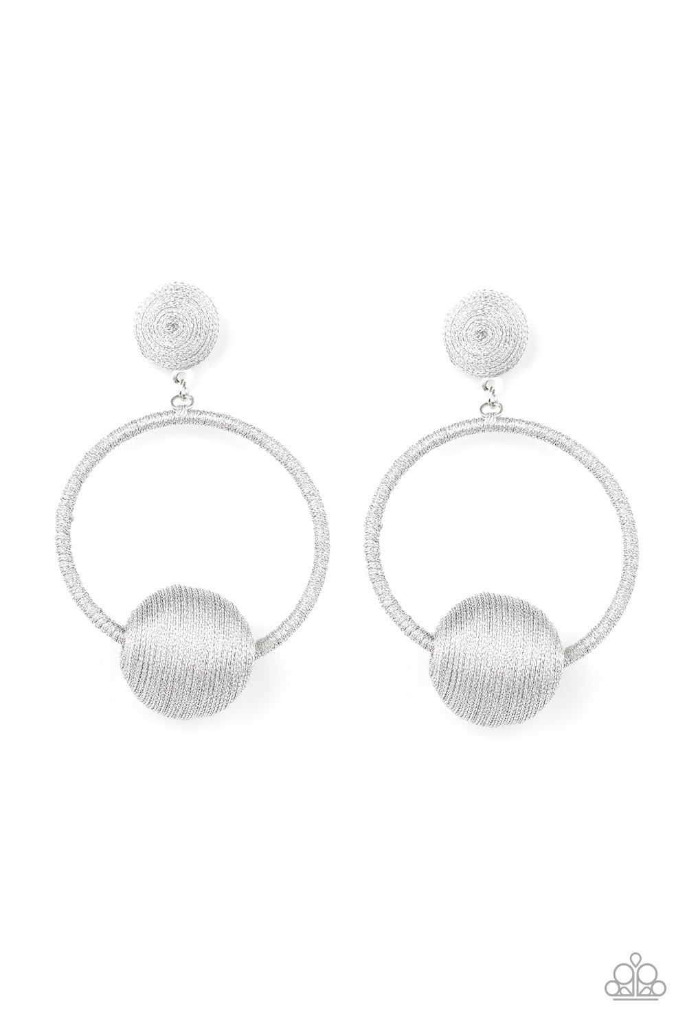 Paparazzi Accessories - Social Sphere - Silver earrings