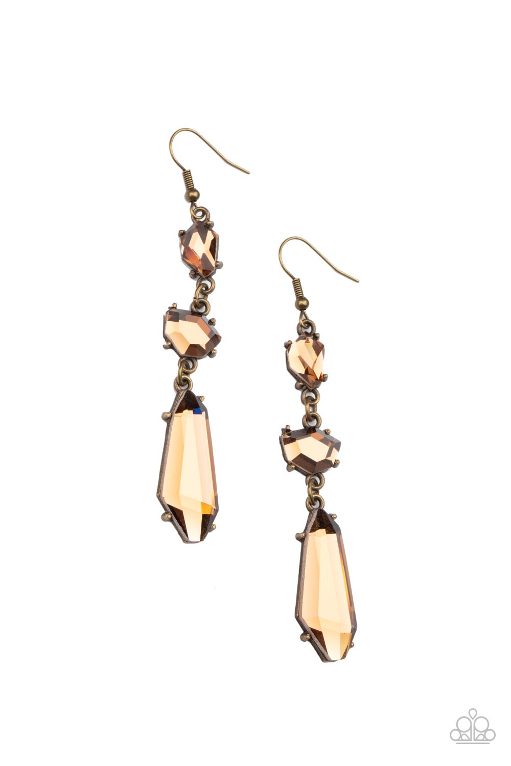 Paparazzi Accessories - Sophisticated Smolder - Brass earrings