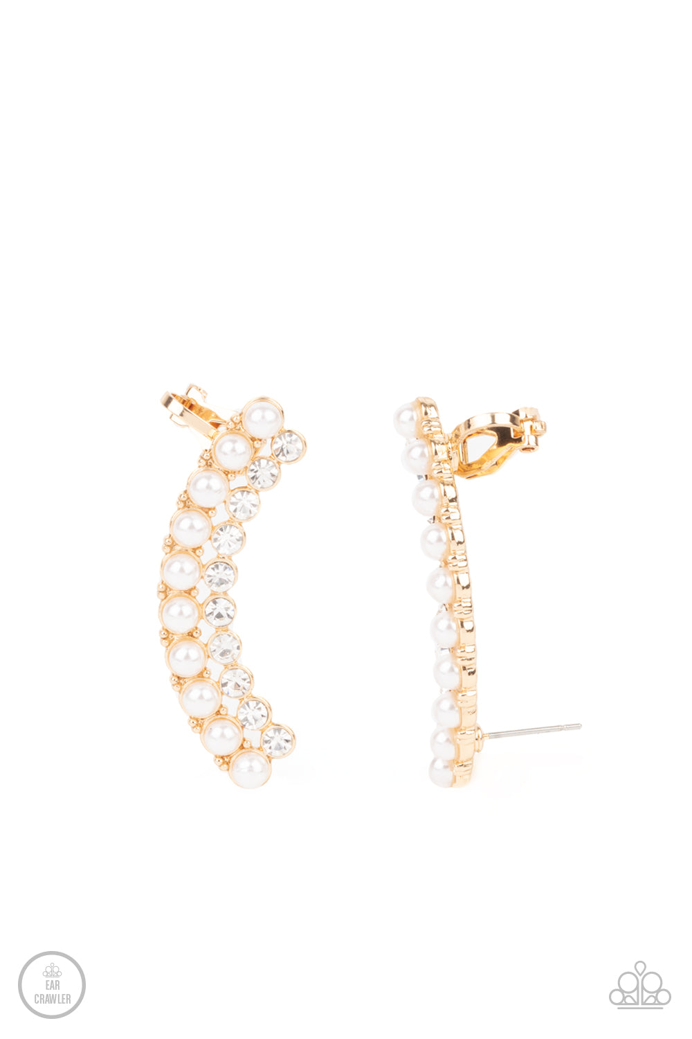Paparazzi Accessories - Doubled Down On Dazzle - Gold earrings