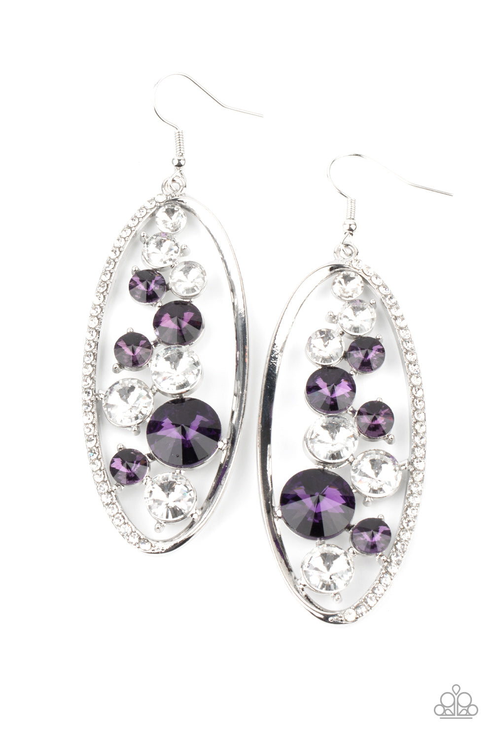 Paparazzi Accessories - Rock Candy Bubbly - Purple earrings