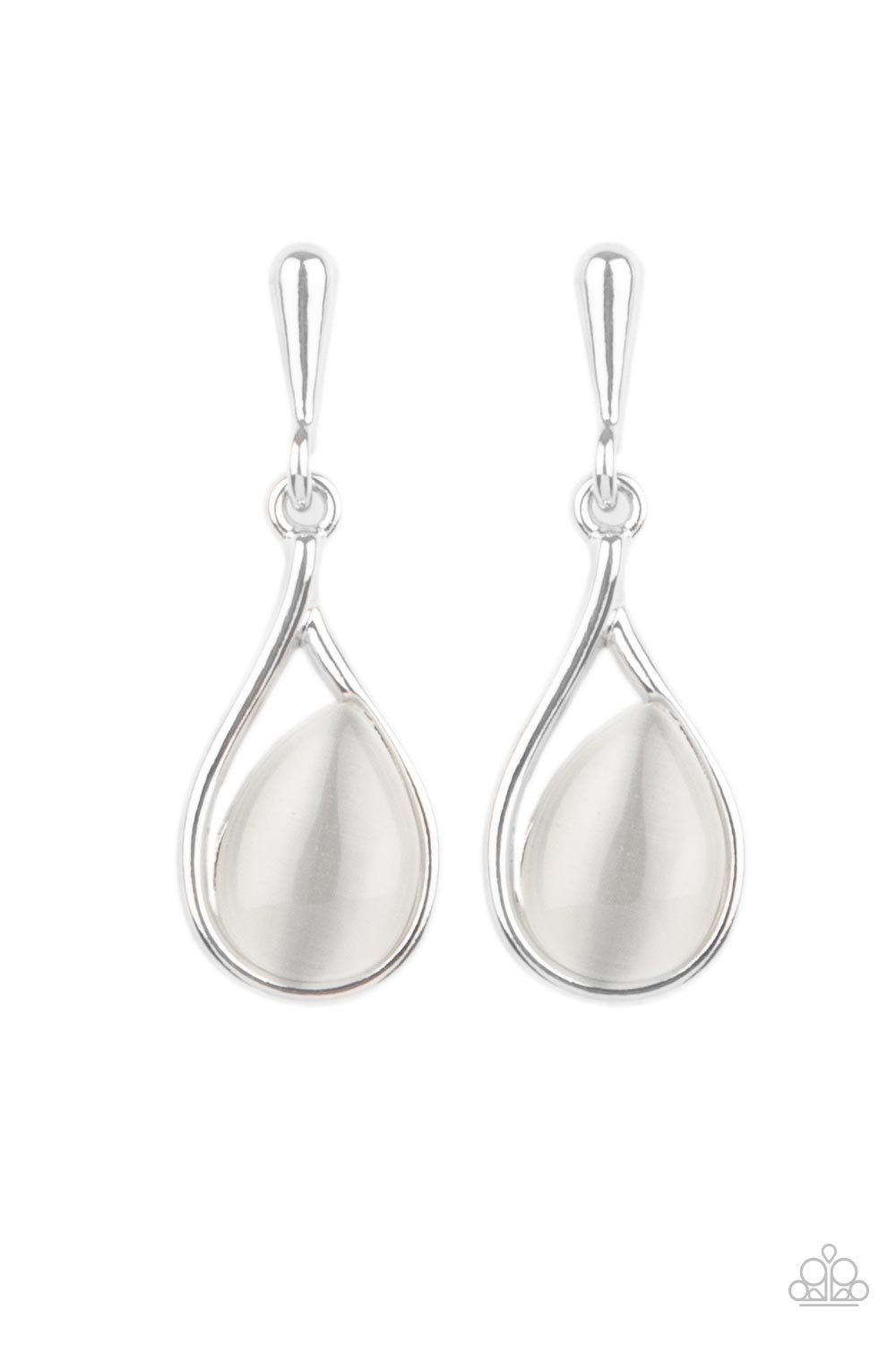 Paparazzi Accessories - Pampered Glow Up - White earrings