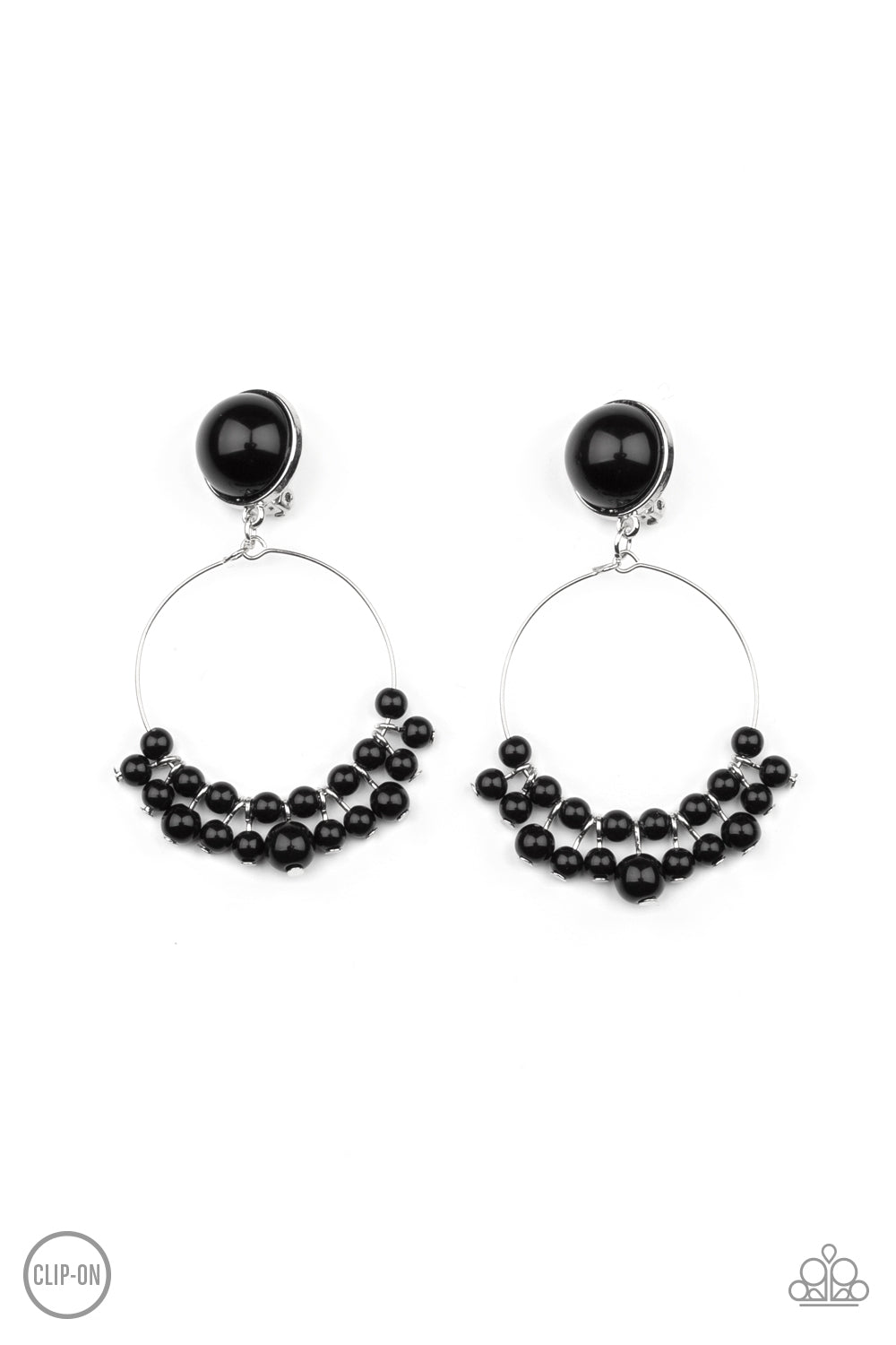 Paparazzi Accessories - Cabaret Charm - Black earrings