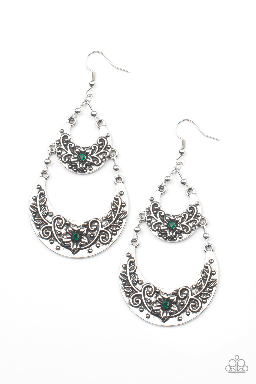 Paparazzi Accessories - Springtime Gardens - Green earrings
