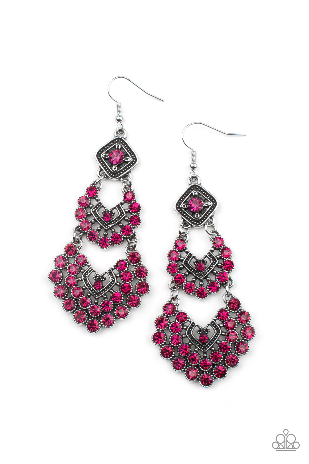 Paparazzi Accessories - All For The GLAM - Pink earrings