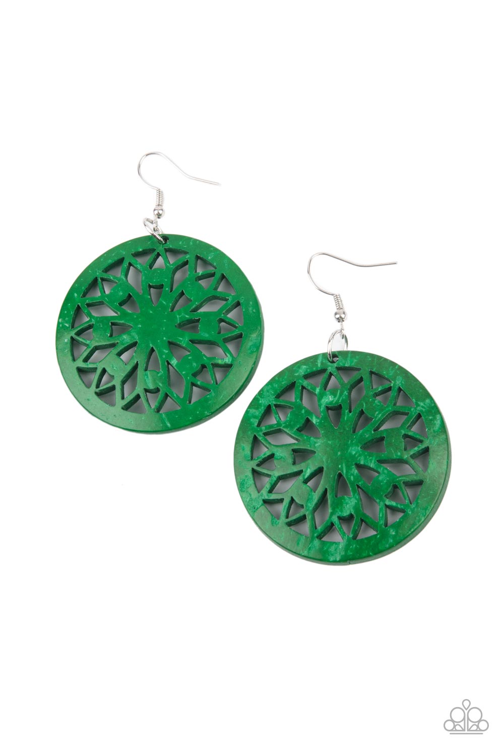 Paparazzi Accessories - Ocean Canopy - Green earrings