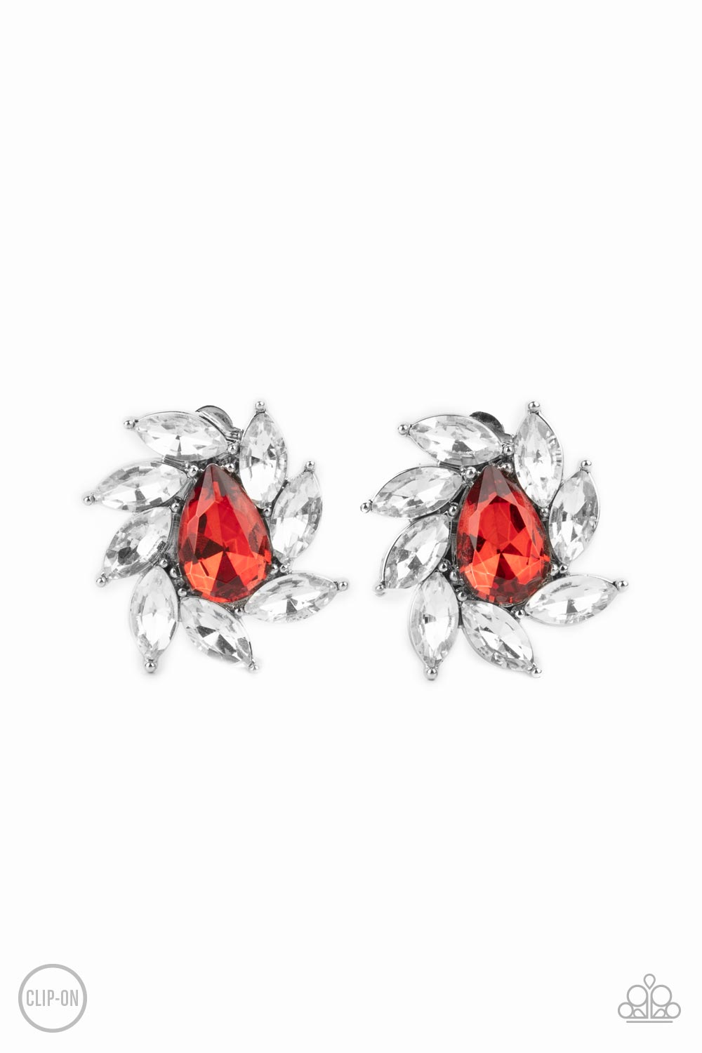 Paparazzi Accessories - Sophisticated Swirl - Red earrings