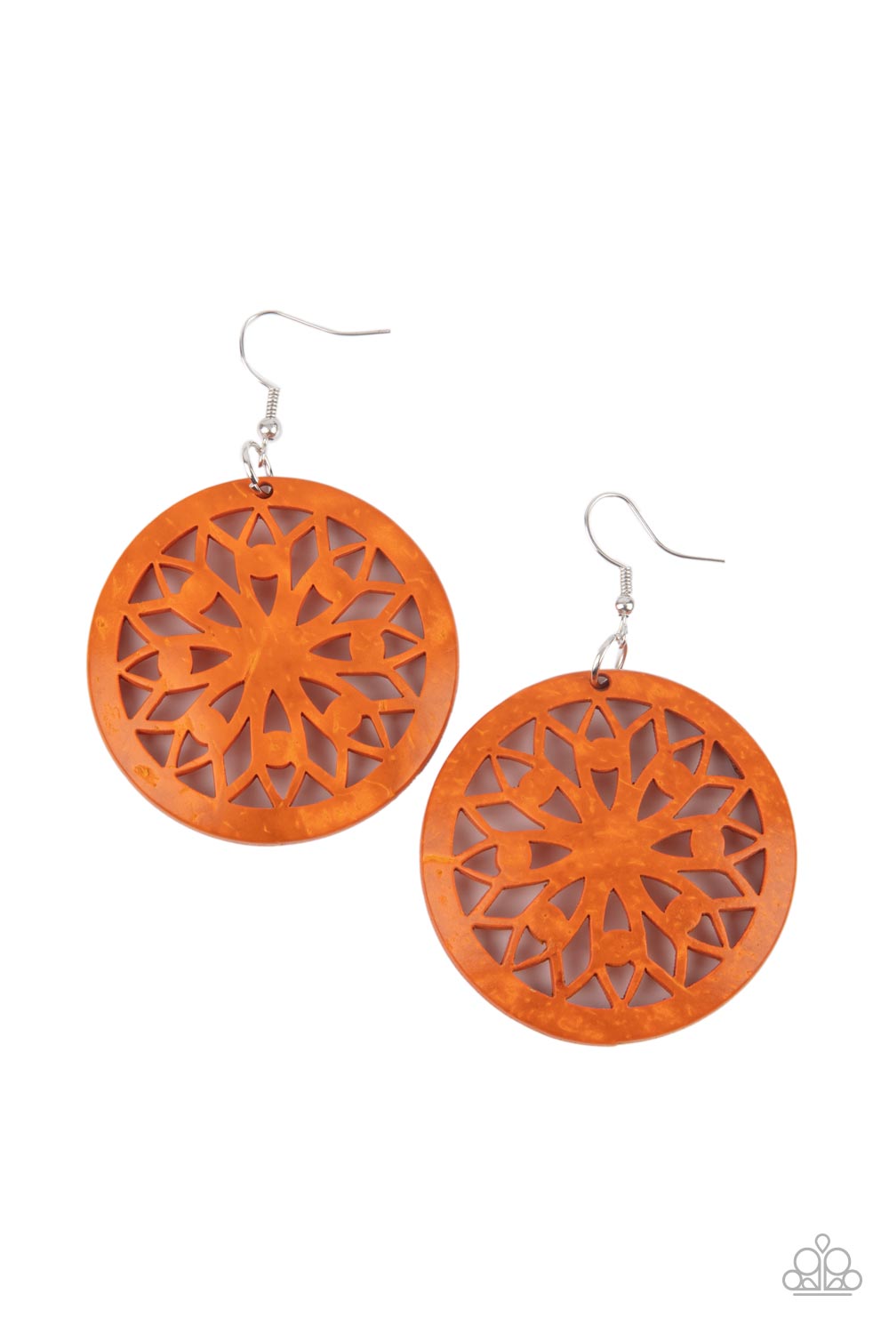 Paparazzi Accessories - Ocean Canopy - Orange earrings