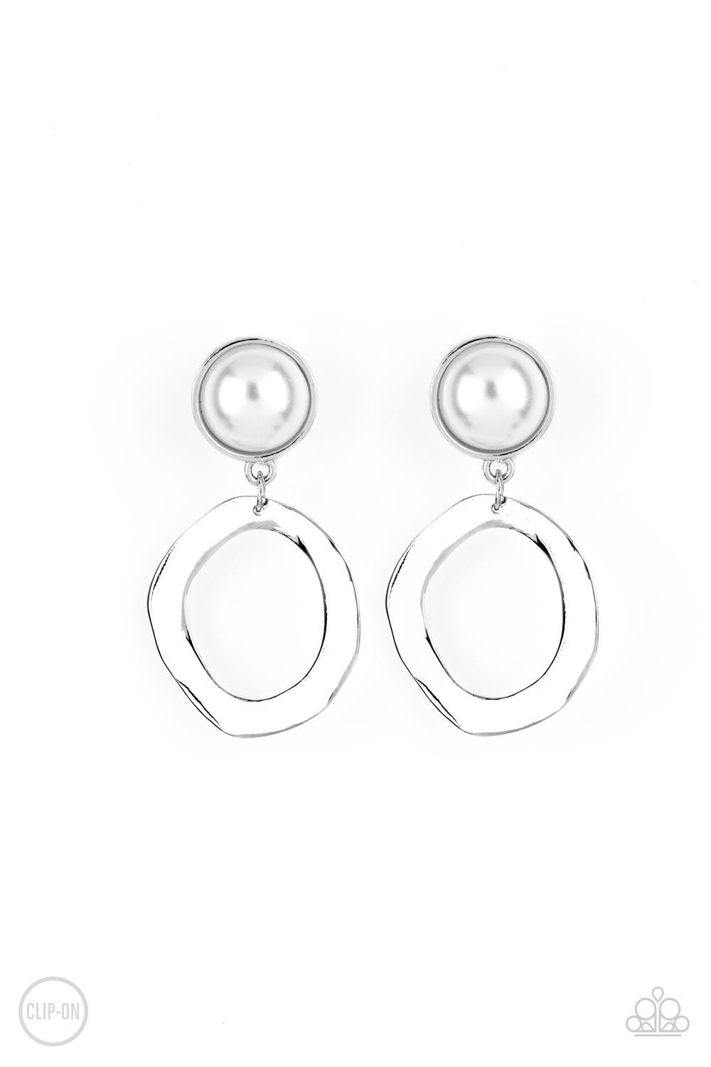 Paparazzi Accessories - Vintage Veracity - White earrings