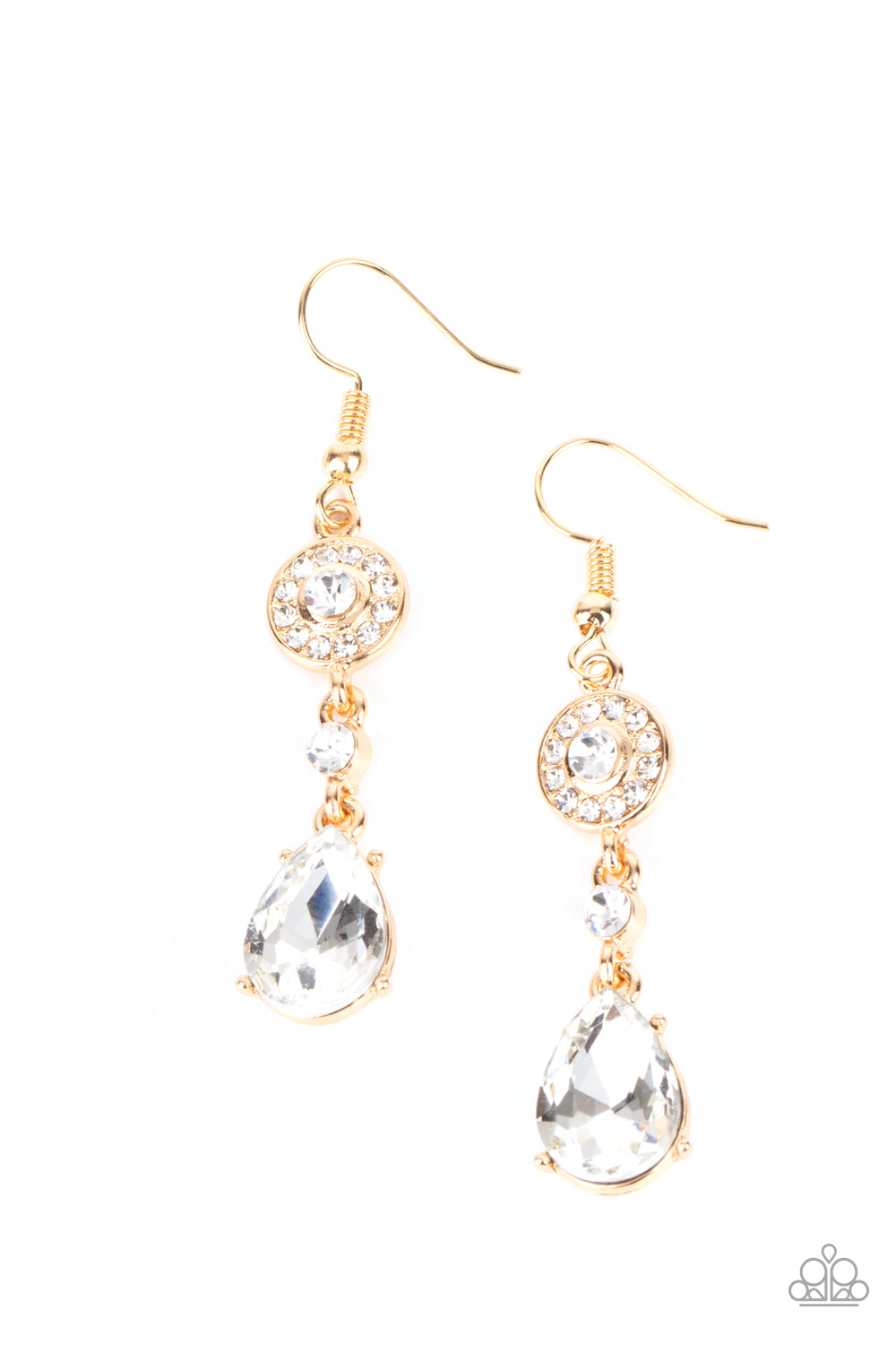Paparazzi Accessories - Graceful Glimmer - Gold earrings