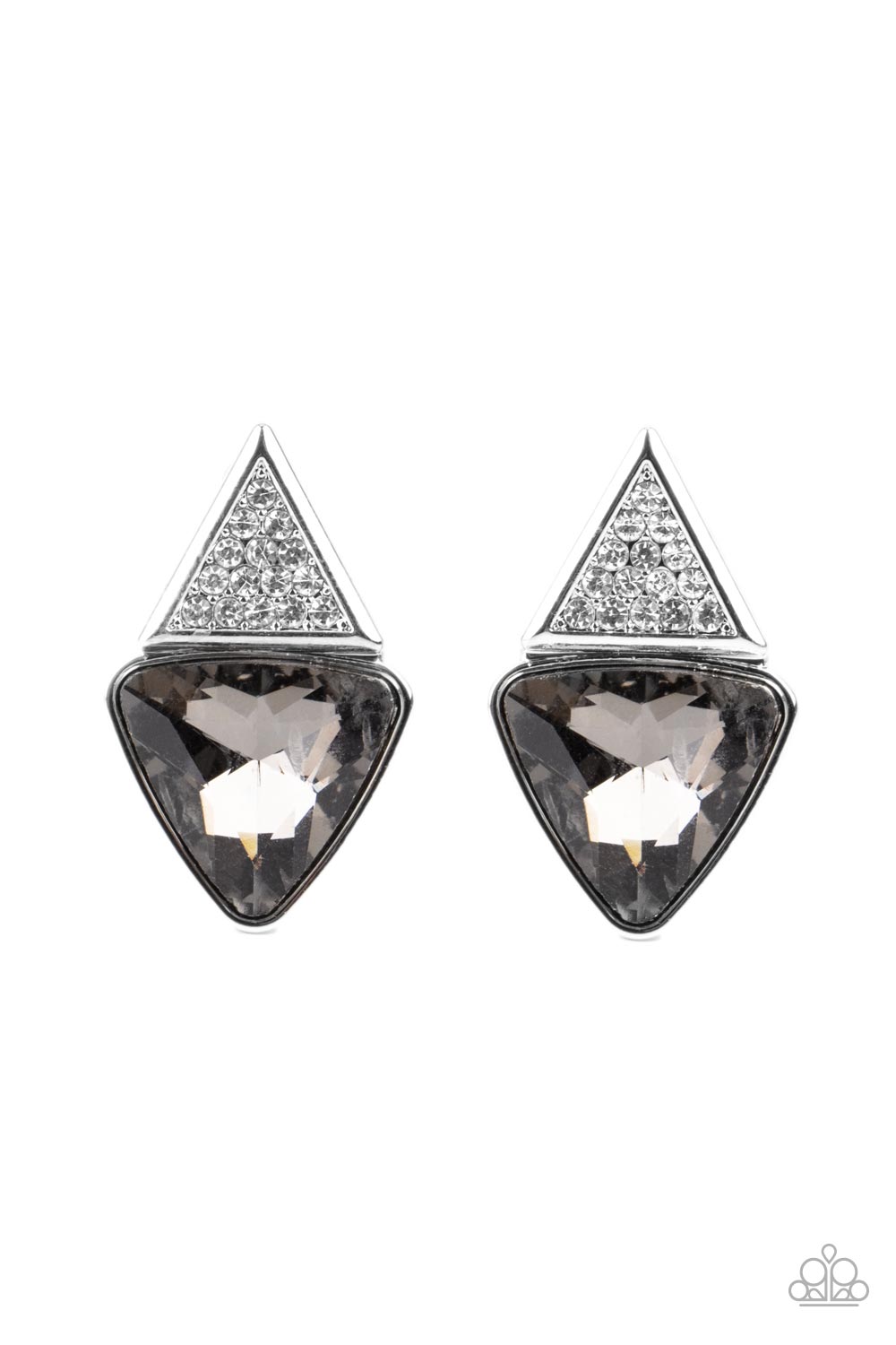 Paparazzi Accessories - Risky Razzle - Silver earrings