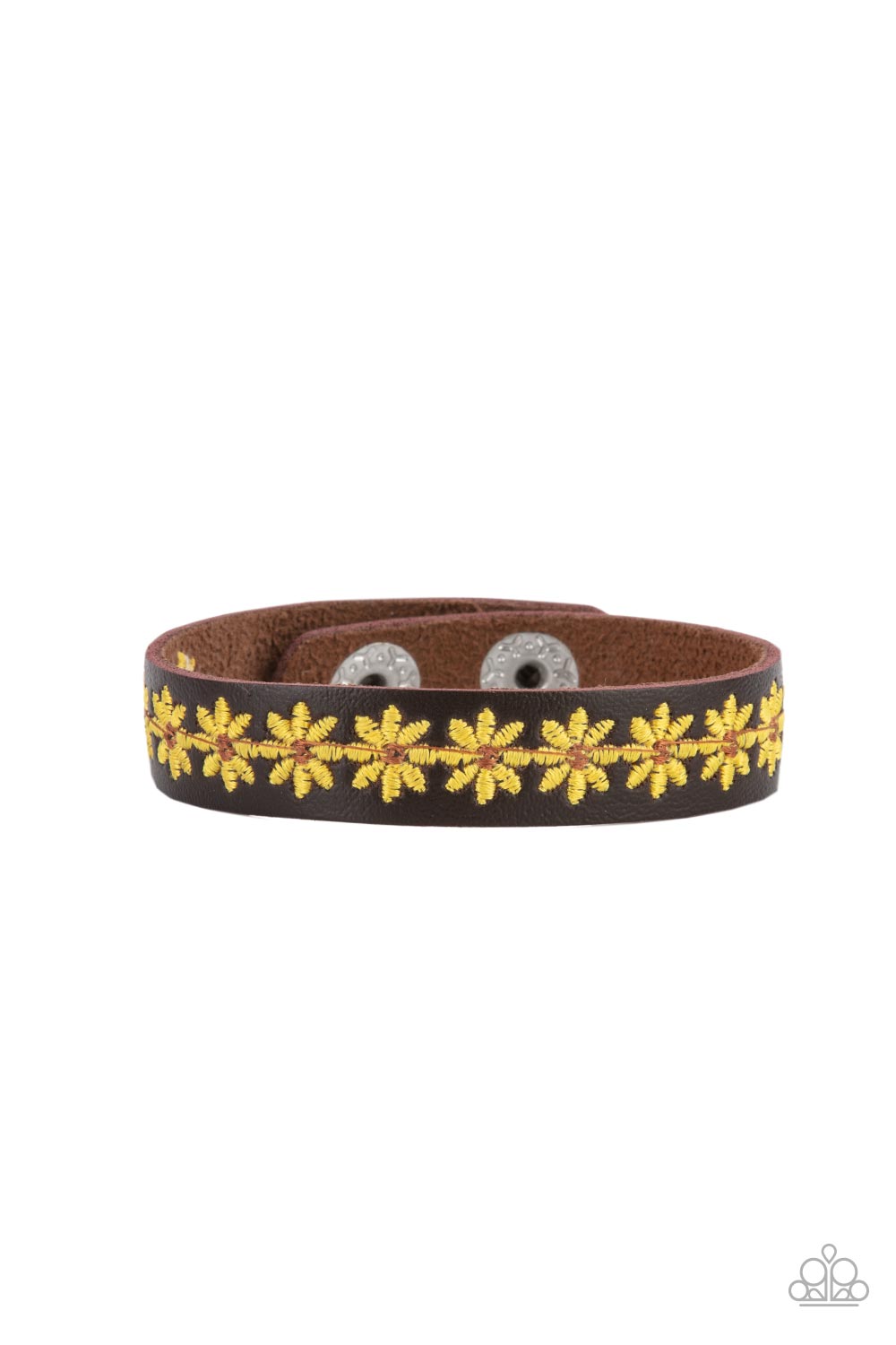 Paparazzi Accessories - Wildflower Wayfarer - Yellow bracelet