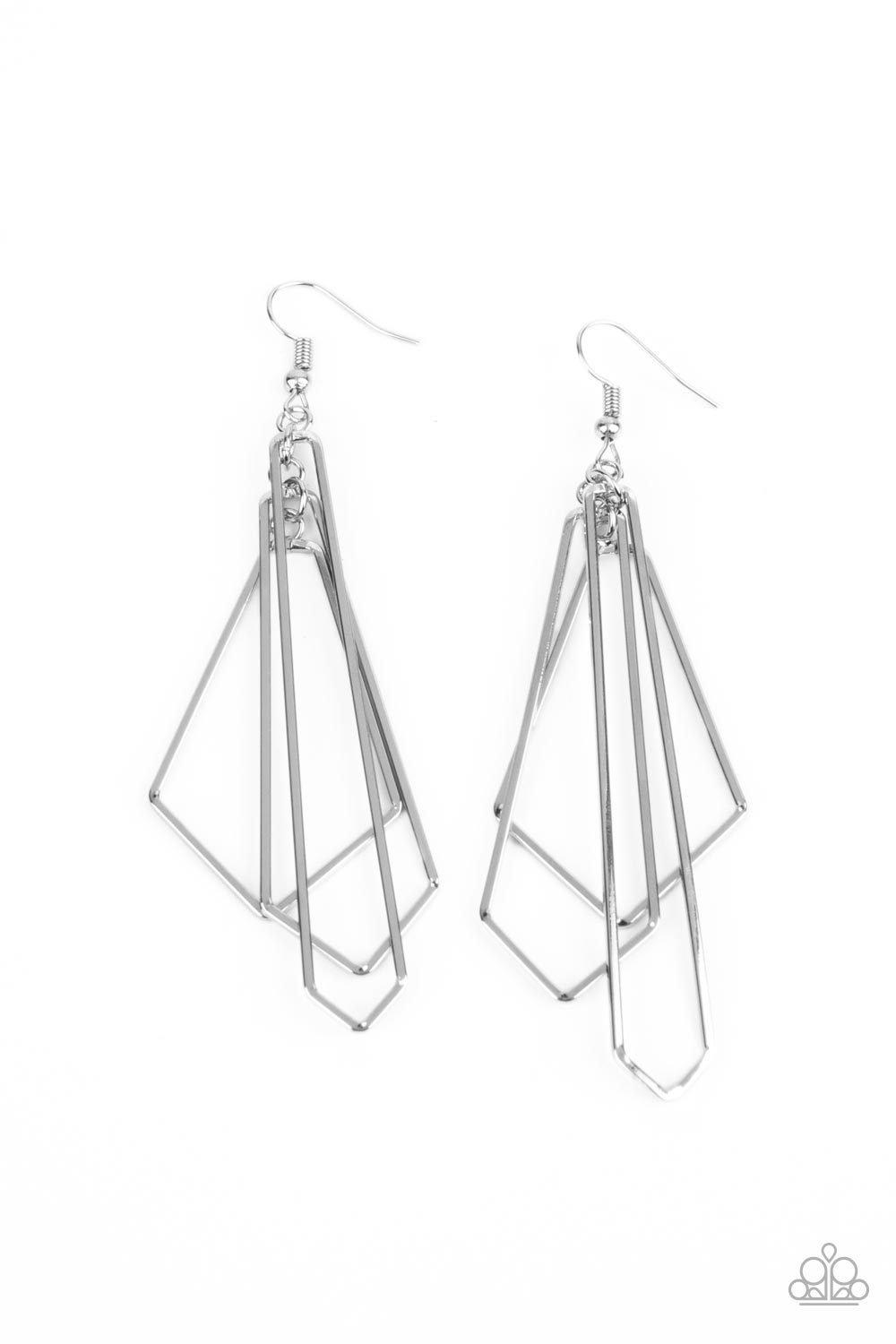 Paparazzi Accessories - Shape Shifting Shimmer - Silver earrings