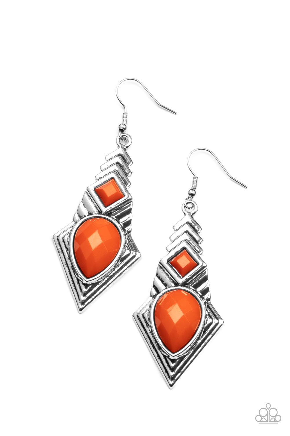 Paparazzi Accessories - Stylishly Sonoran - Orange Earrings
