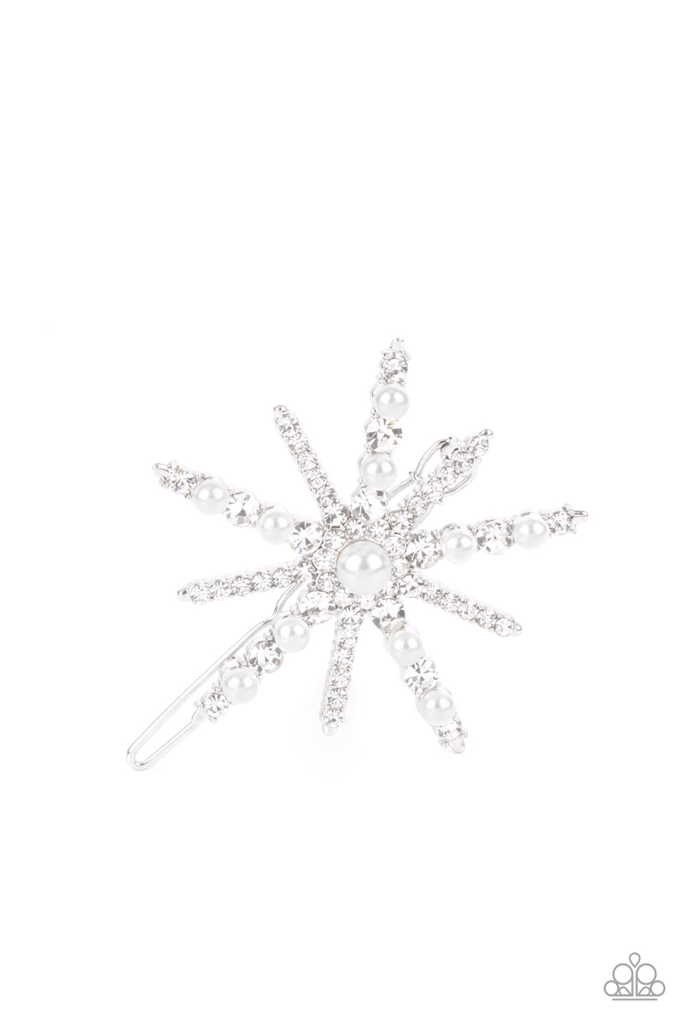 Paparazzi Accessories - Leading Luminary - White hair clip