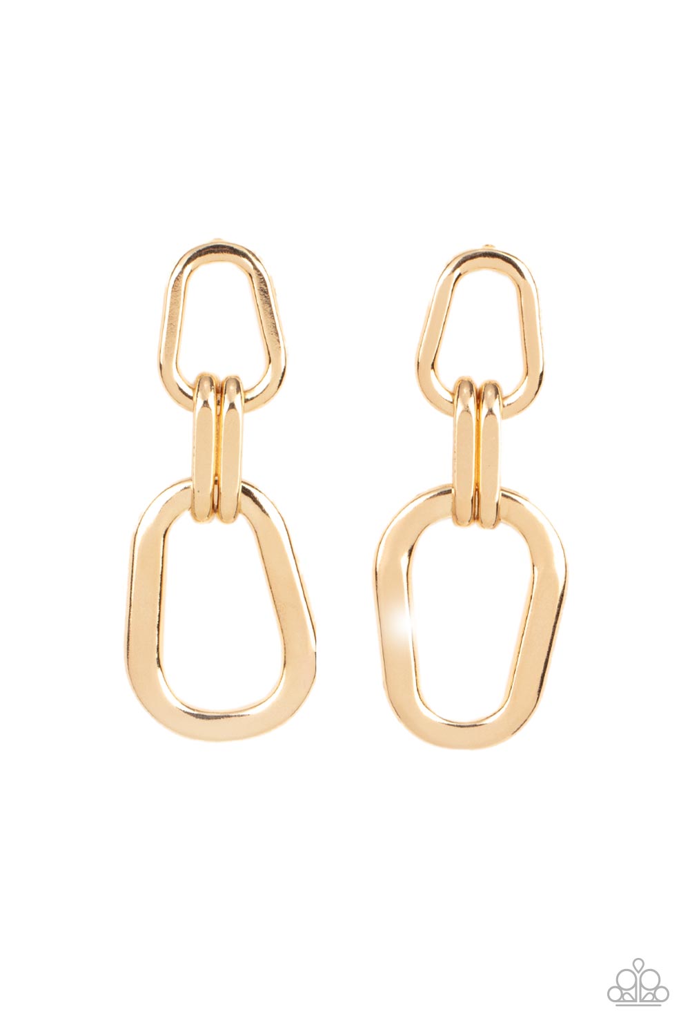 Paparazzi Accessories - Harmonic Hardware - Gold earrings
