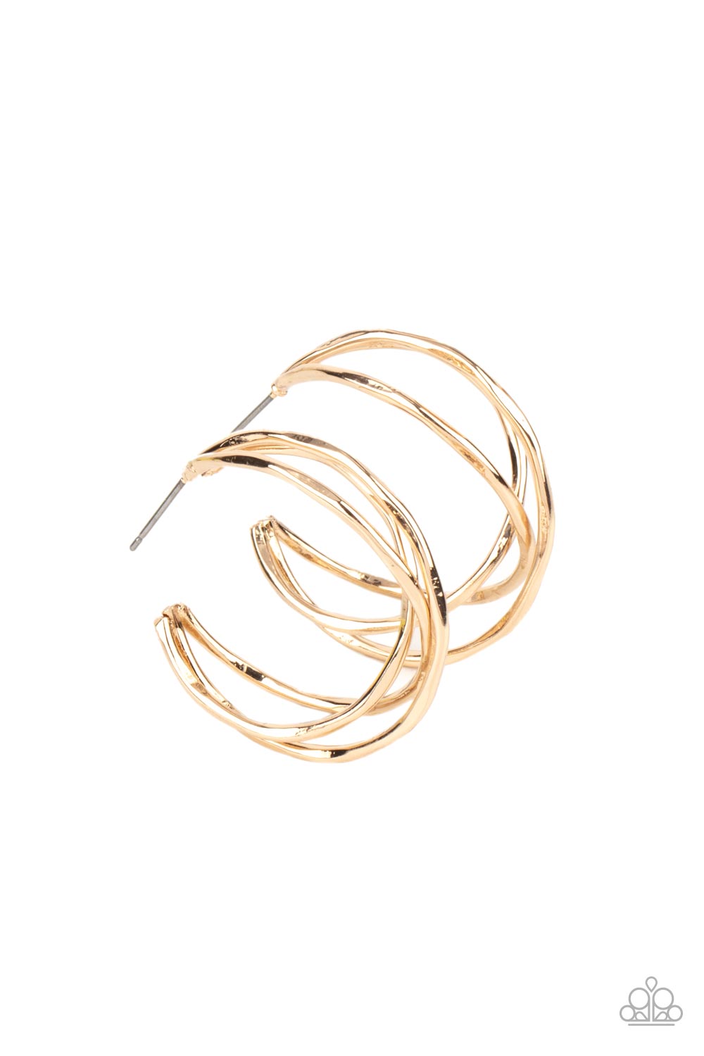 Paparazzi Accessories - City Contour - Gold earrings