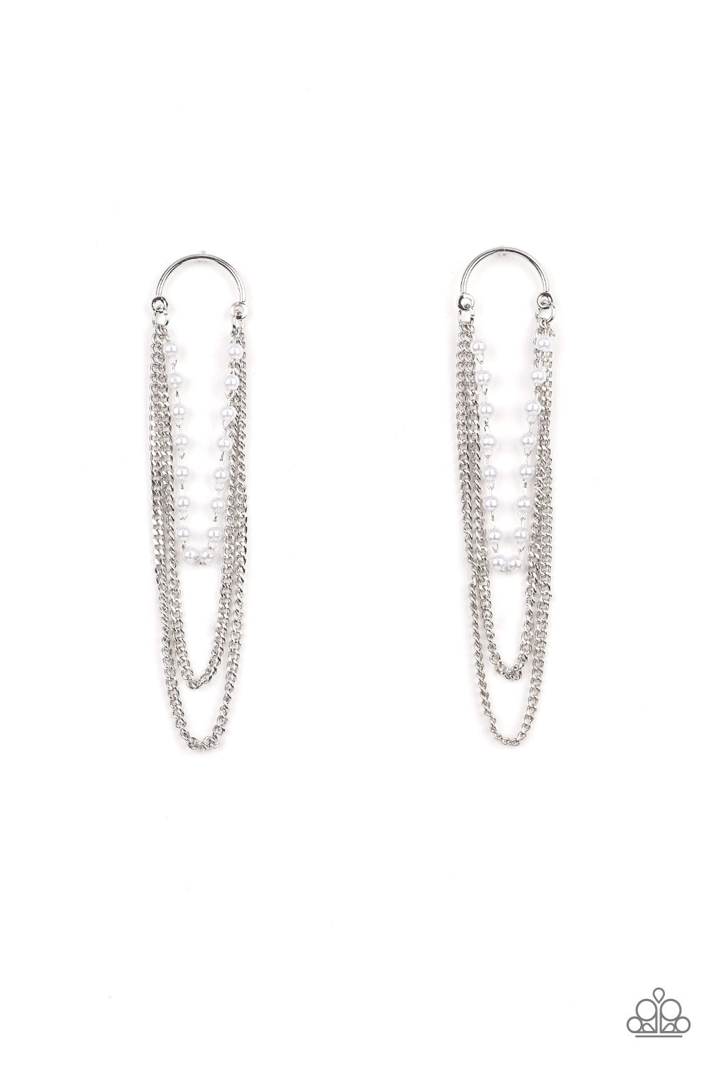 Paparazzi Accessories - Vintage VIP - White earrings