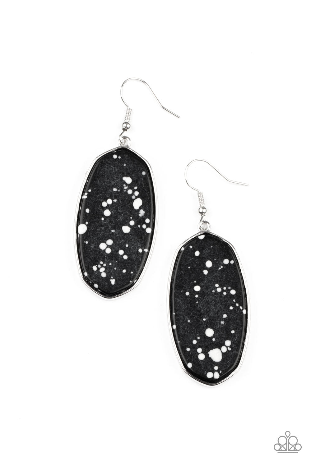 Paparazzi Accessories - Stone Sculptures - Black earrings