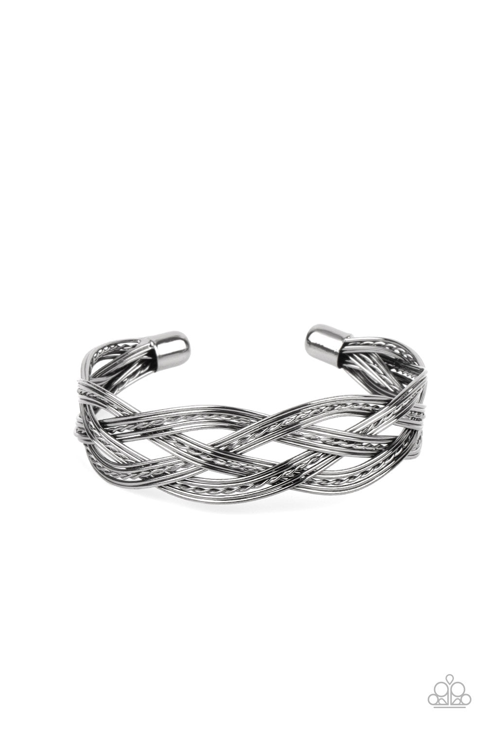 Paparazzi Accessories - Get Your Wires Crossed - Black Bracelet