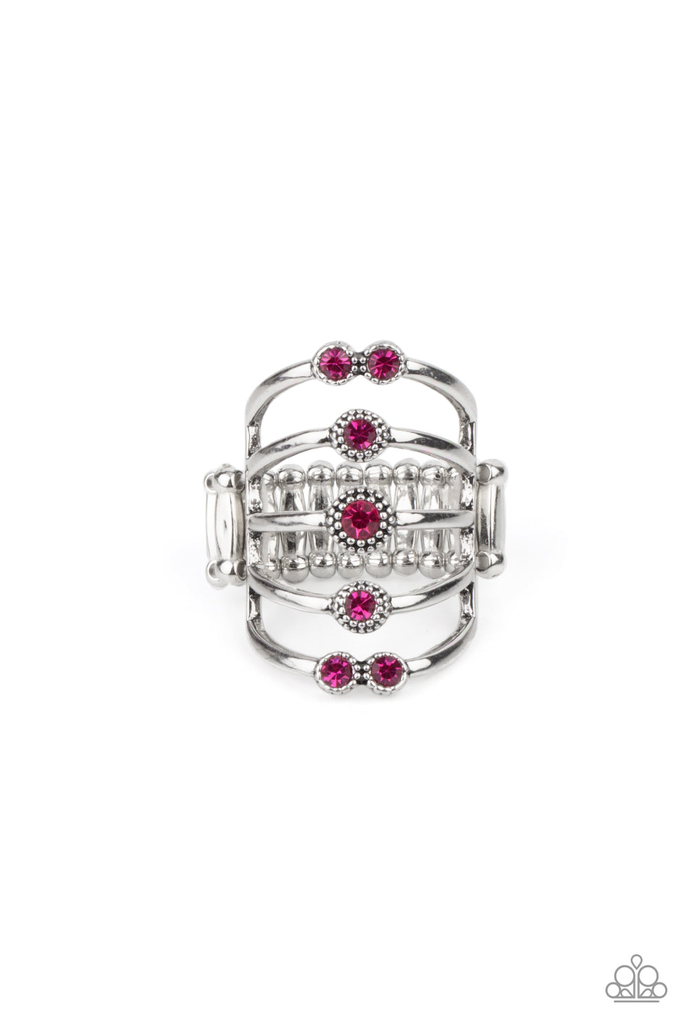 Paparazzi Accessories - Layer On The Luster - Pink ring