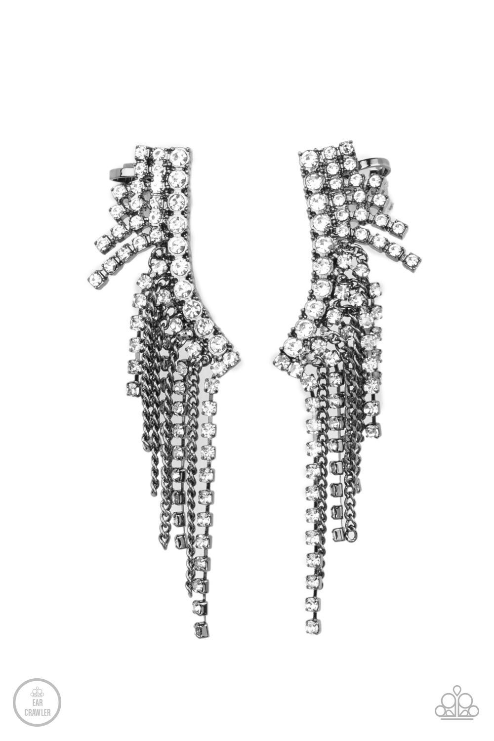 Paparazzi Accessories - Thunderstruck Sparkle - Black earrings