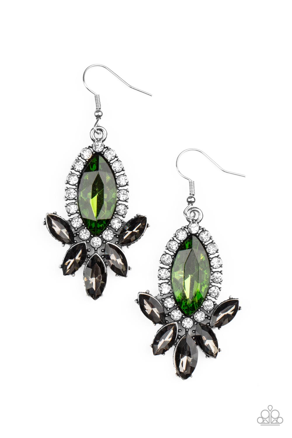 Paparazzi Accessories - Serving Up Sparkle - Green earrings