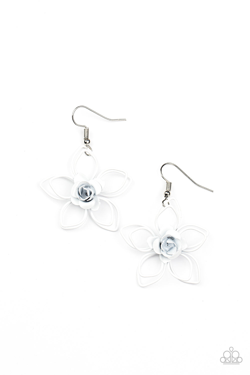 Paparazzi Accessories - Botanical Bonanza - White earrings