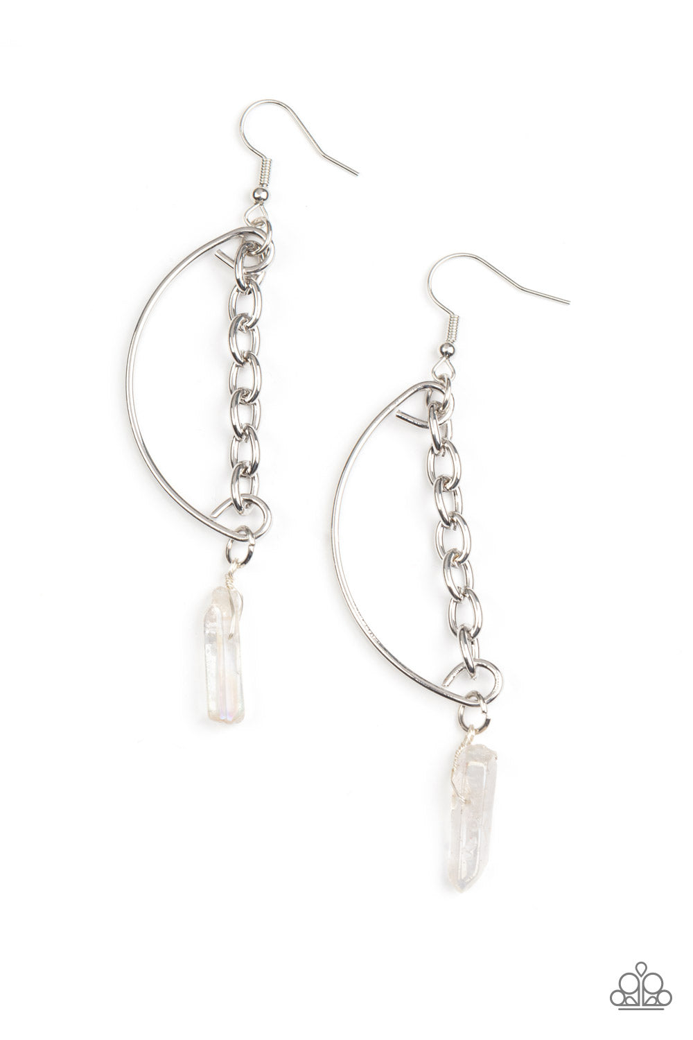 Paparazzi Accessories - Yin to My Yang - White earrings