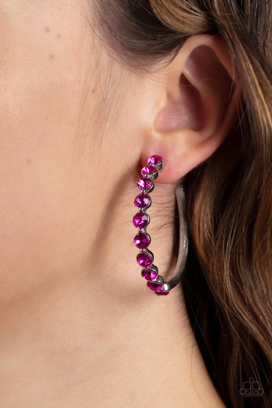 Paparazzi Accessories - -Photo Finish - Pink earrings