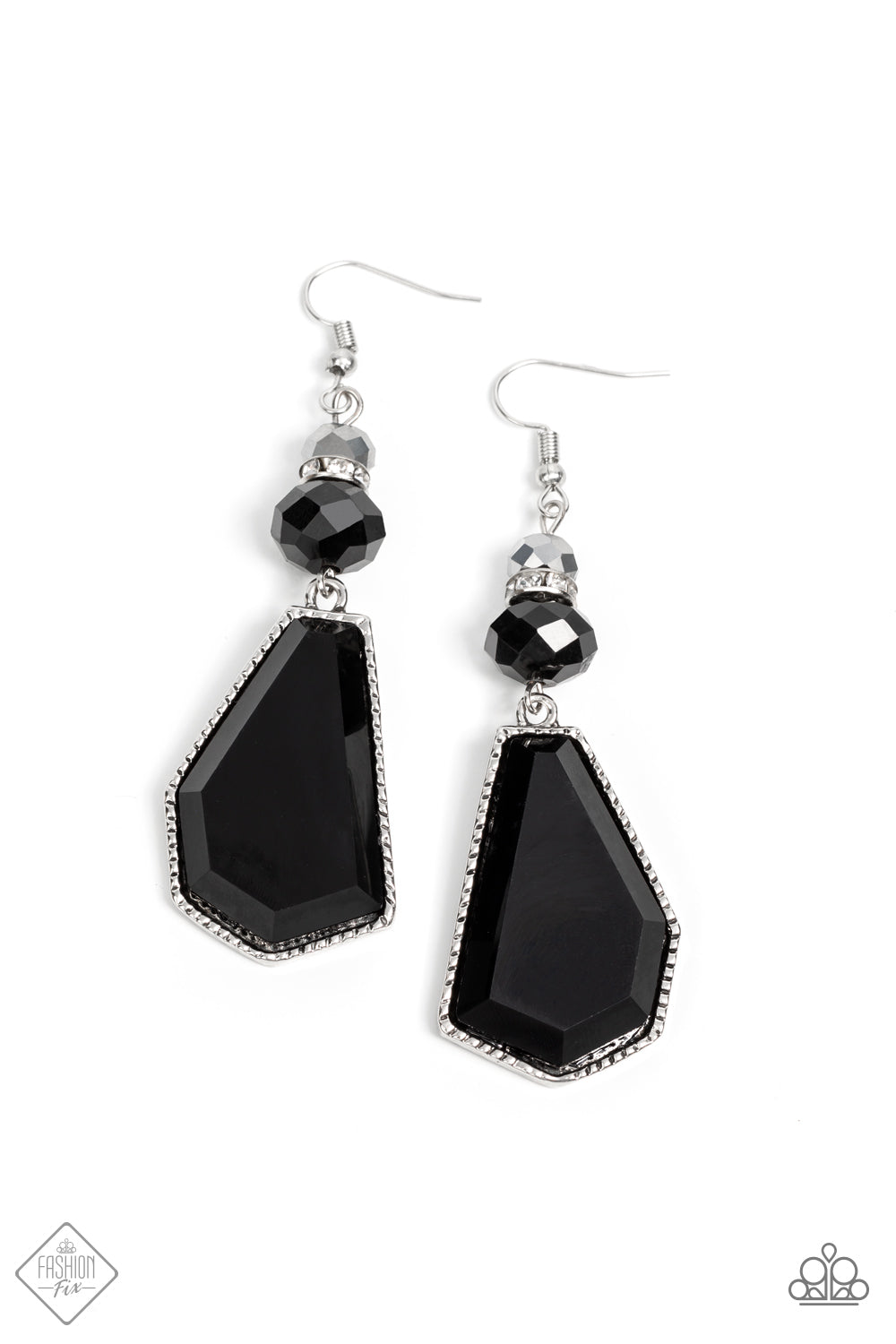 Paparazzi Accessories -Defaced Dimension - Black earrings
