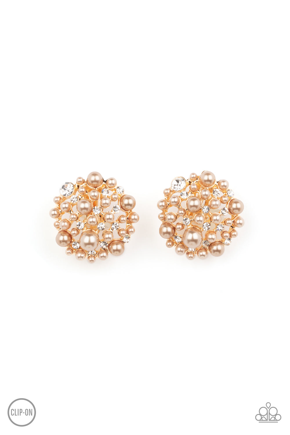 Paparazzi Accessories - Head To Toe Twinkle - Brown earrings