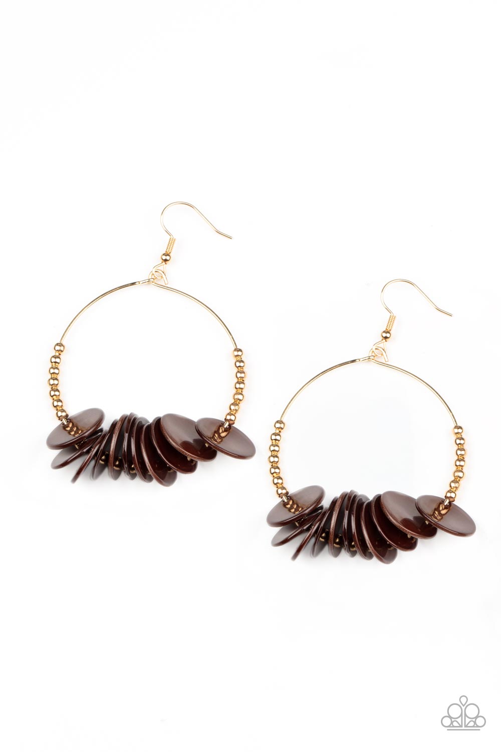 Paparazzi Accessories - Caribbean Cocktail - Brown earrings