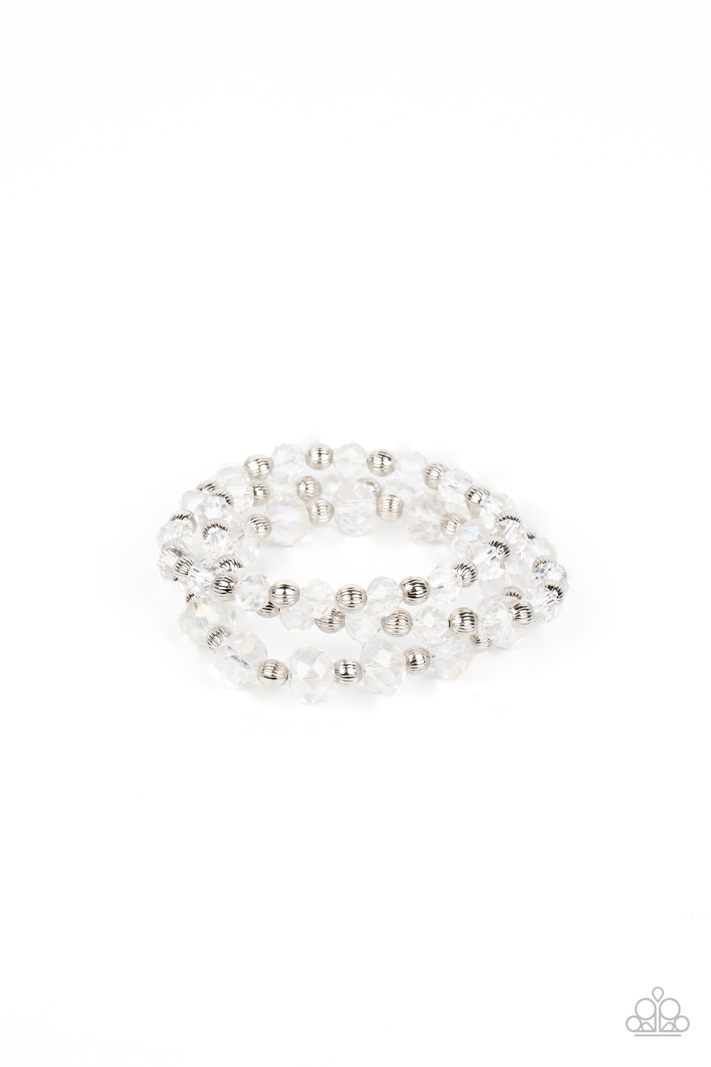 Paparazzi Accessories - Eiffel Tower Tryst - White bracelet