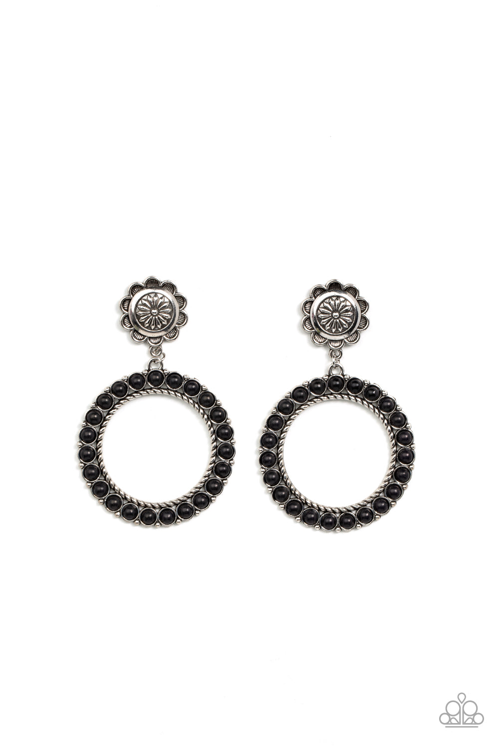 Paparazzi Accessories - Playfully Prairie - Black earrings