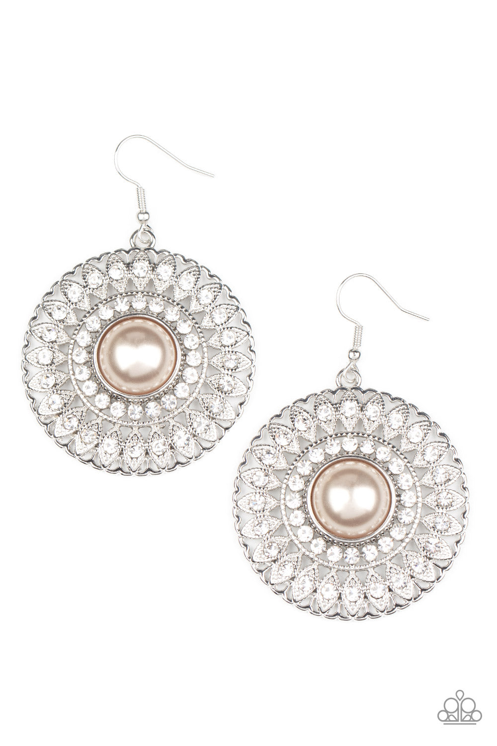 Paparazzi Accessories - Glorified Glitz - Brown earrings