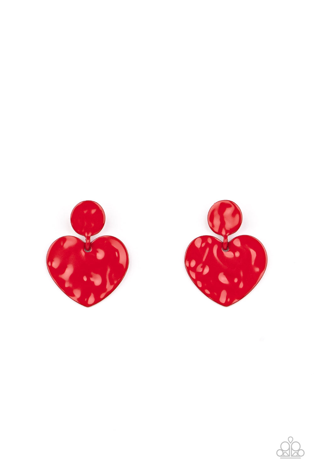 Paparazzi Accessories Just a Little Crush - Red earrings
