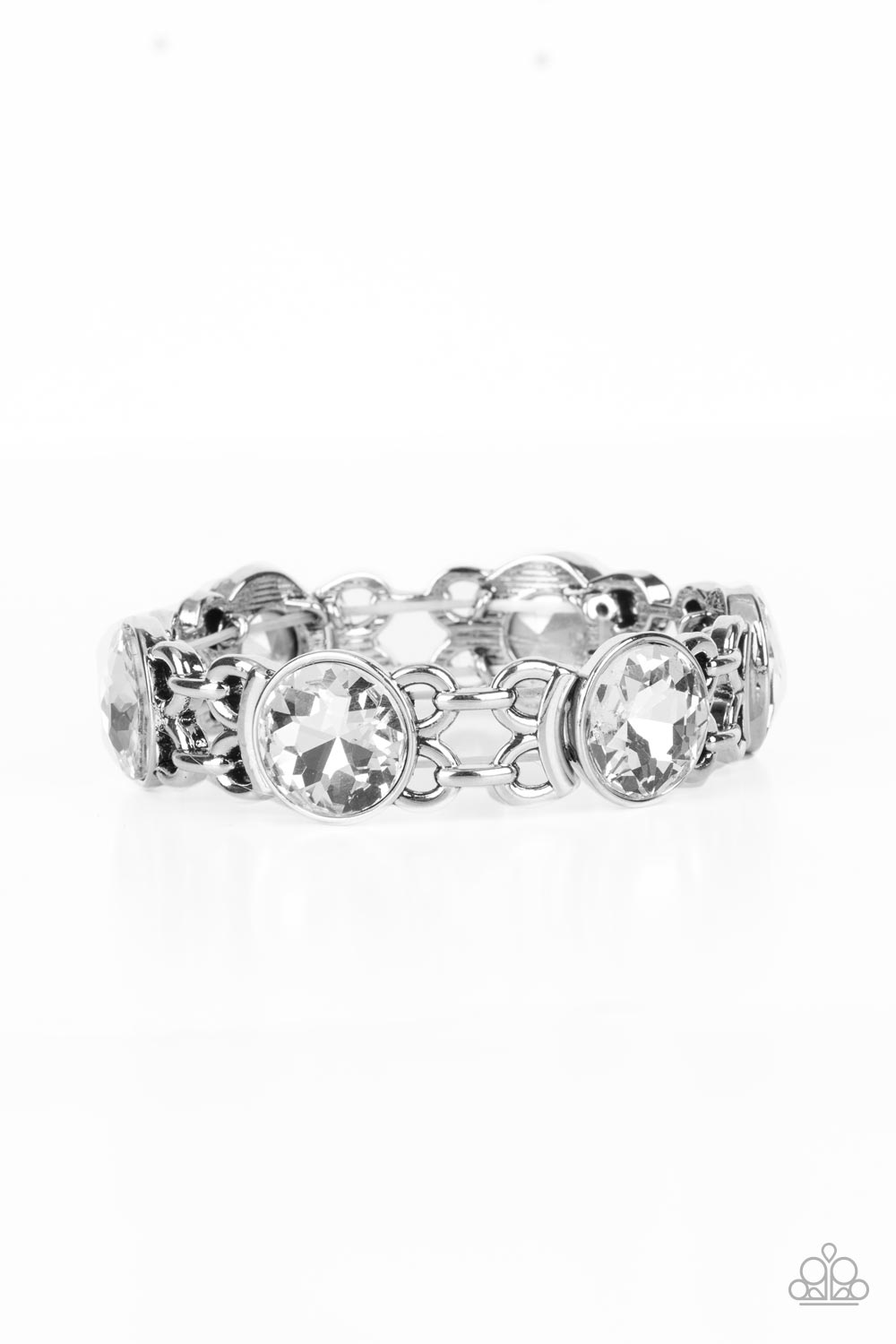 Paparazzi Accessories - Devoted to Drama - White Bracelet