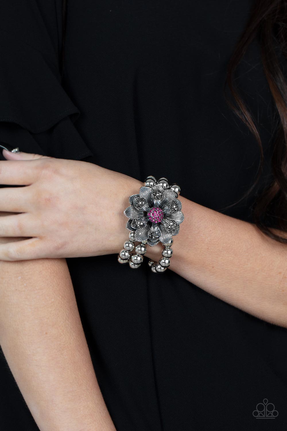 Paparazzi Accessories -Botanical Bravado - Pink bracelet