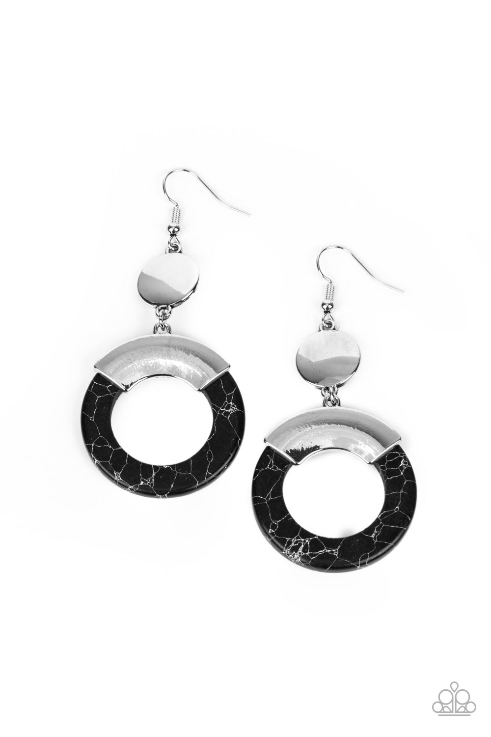 Paparazzi Accessories - ENTRADA at Your Own Risk - Black earrings