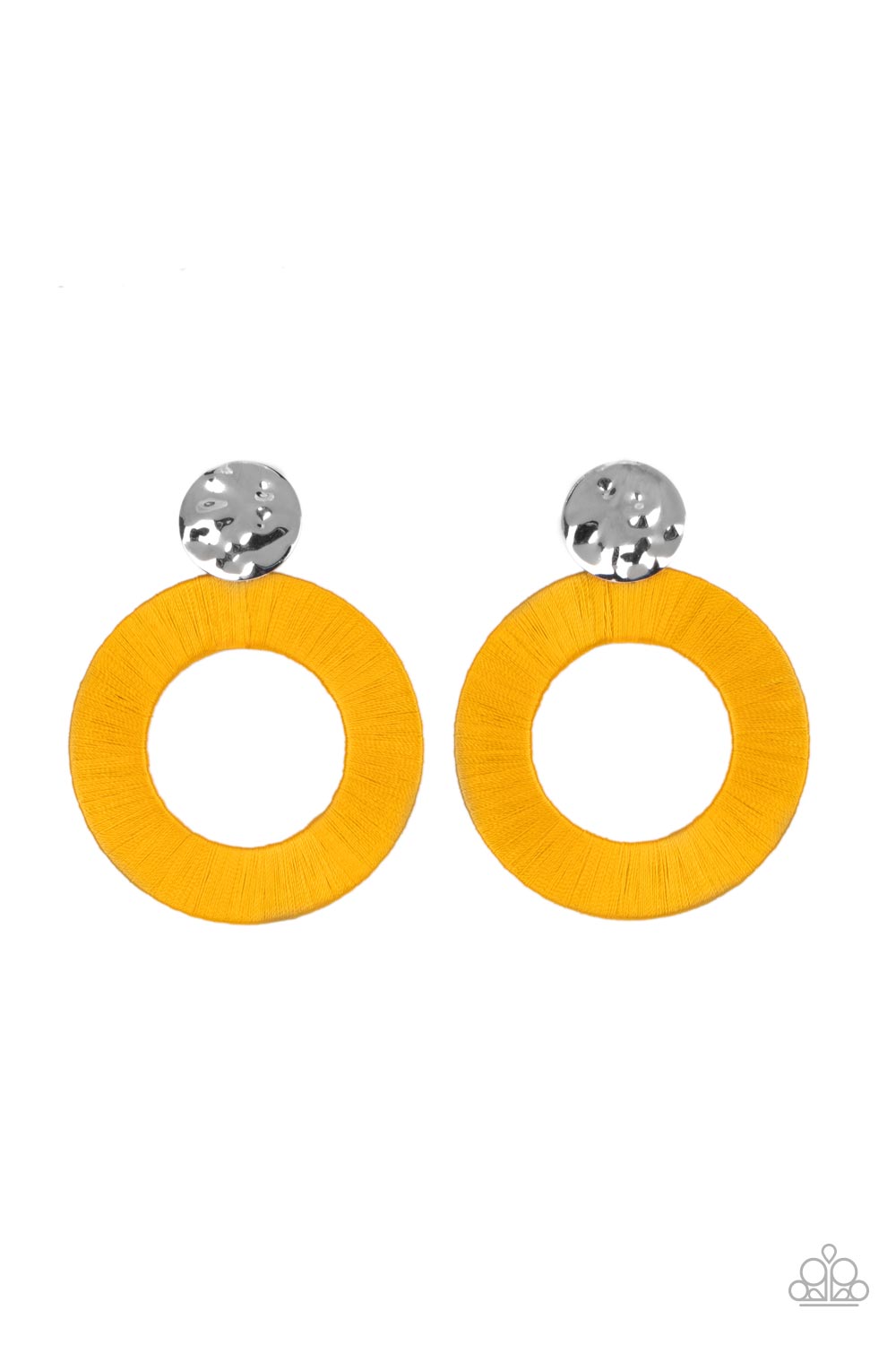Paparazzi Accessories - Strategically Sassy - Yellow earrings
