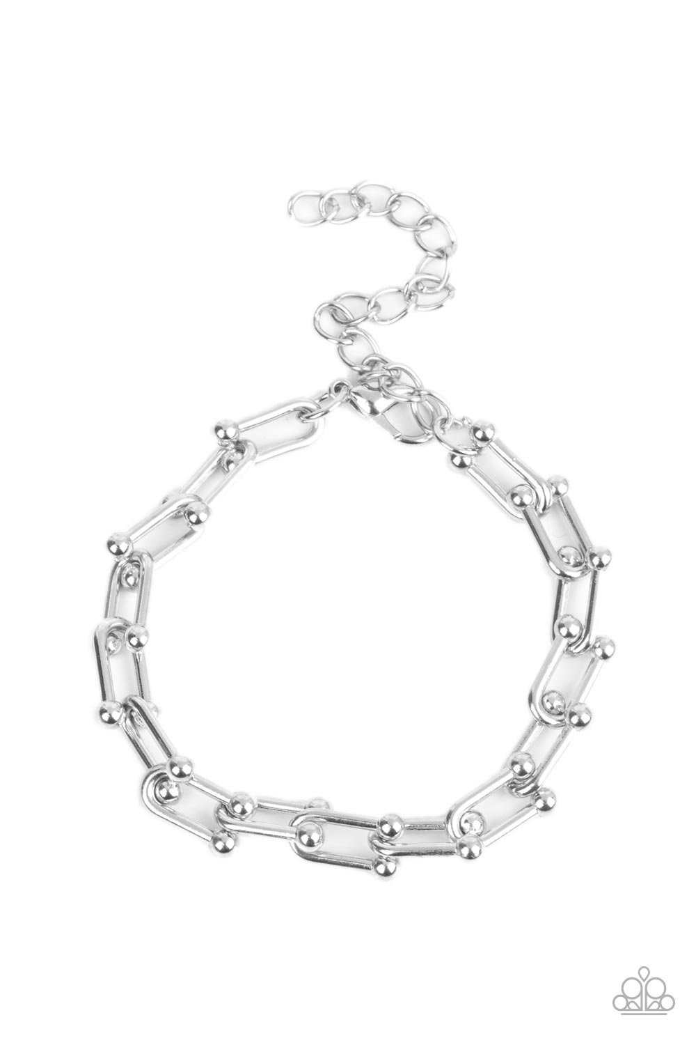 Paparazzi Accessories - Grunge City - Silver bracelet