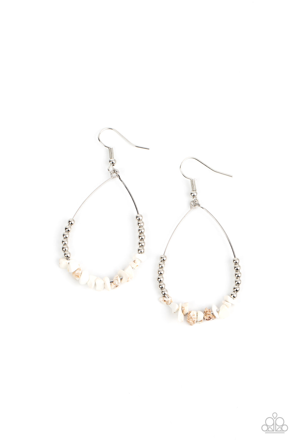 Paparazzi Accessories - Come Out of Your SHALE - White earrings