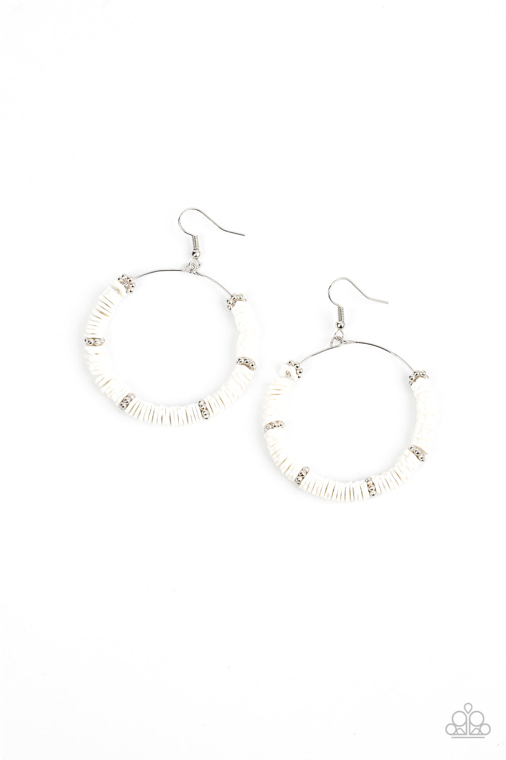 Paparazzi Accessories - Loudly Layered - White earrings