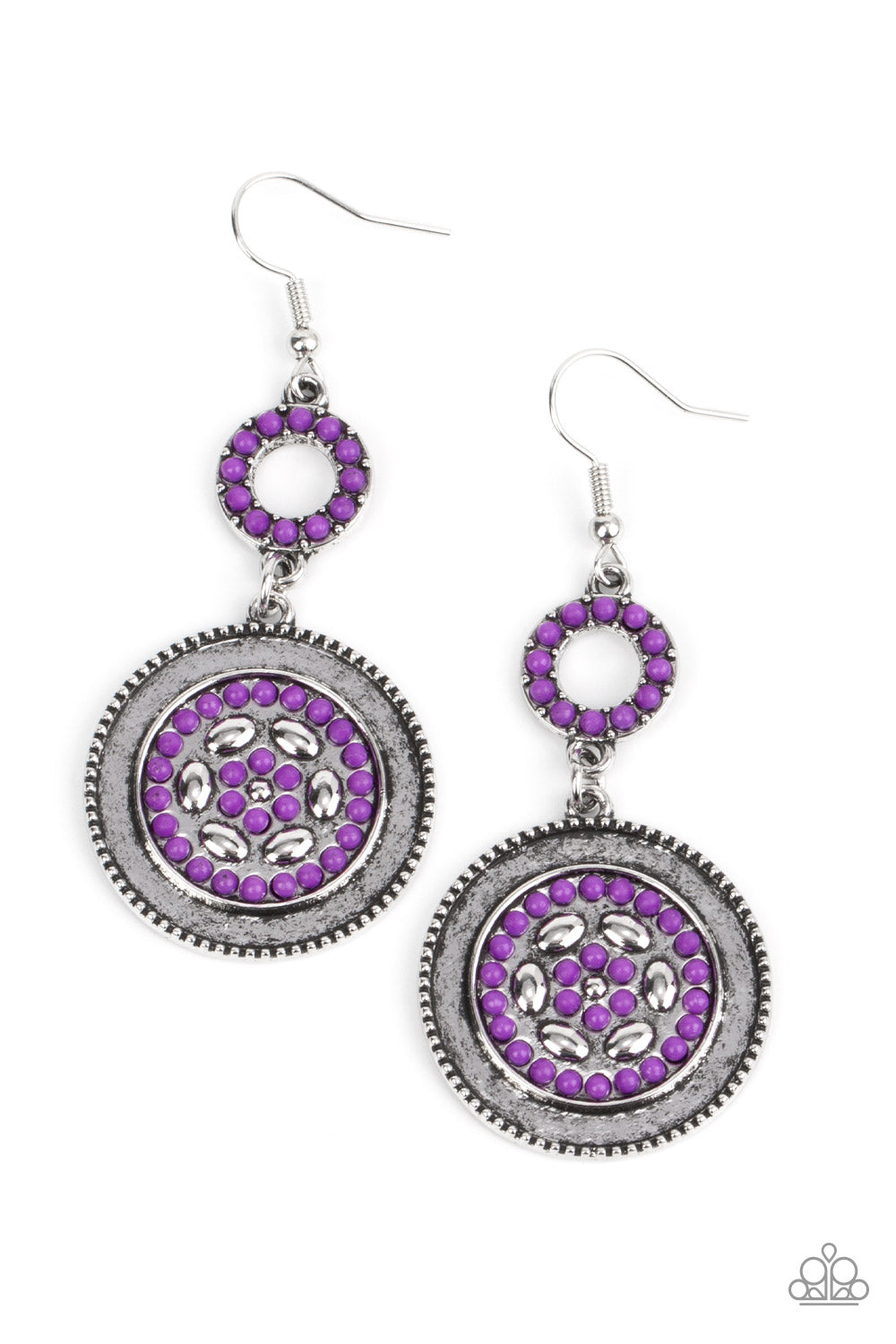 Paparazzi Accessories - Meadow Mantra - Purple earrings