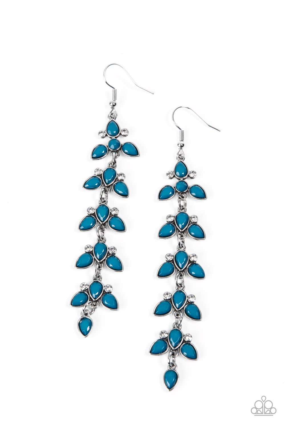 Paparazzi Accessories - Fanciful Foliage - Blue earrings