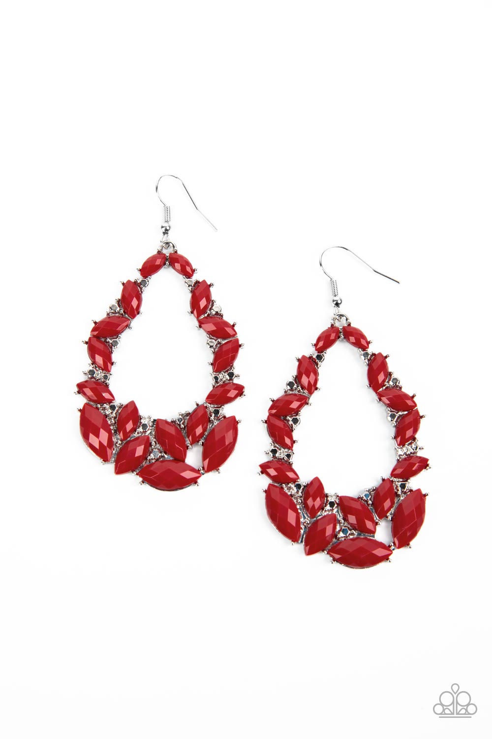 Paparazzi Accessories - Tenacious Treasure - Red earrings